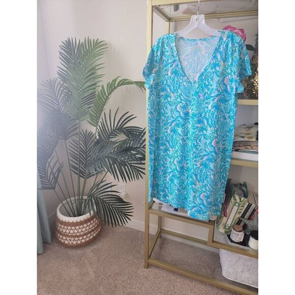 Lilly Pulitzer Etta V Neck Dress - Women's Size Large - Picture 4 of 10